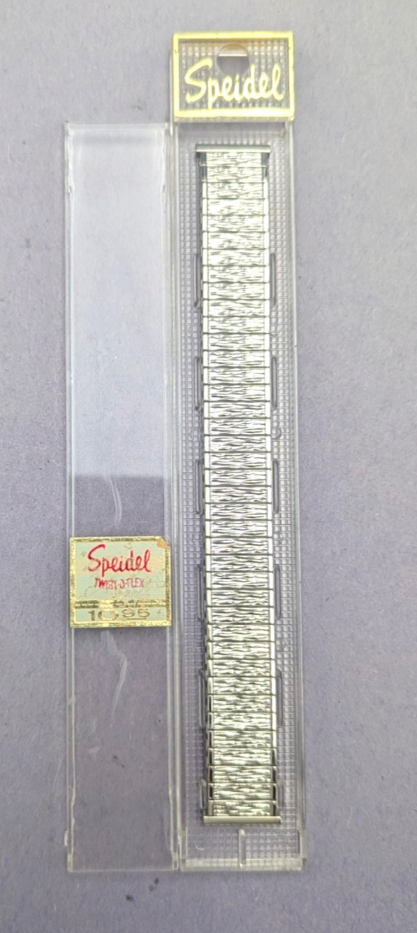 Speidel Silver Twist O Flex Stainless Steel Mens Watch Band